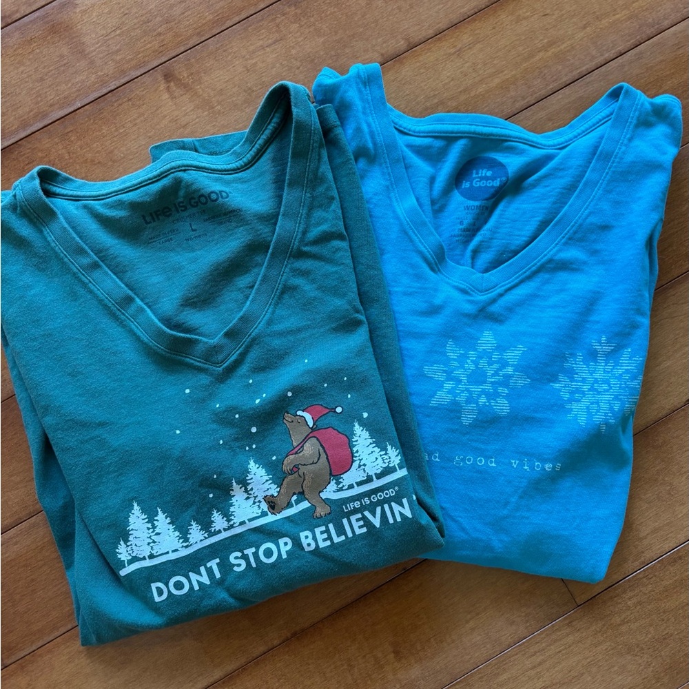Life Is Good Long Sleeve Tees, L